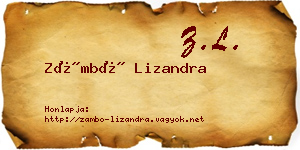 Zámbó Lizandra névjegykártya